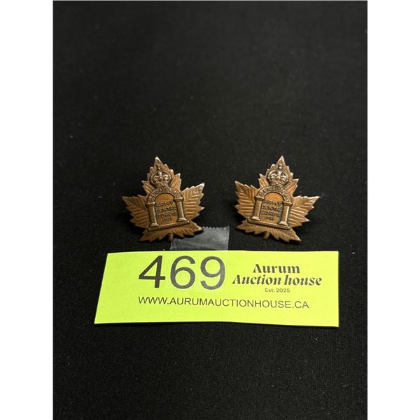 WW1 2 Canadian Dental Corpse Collars