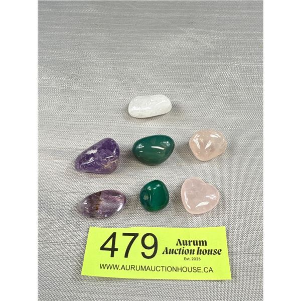 7 Thumbled Semi Precious Stones