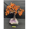 Image 1 : 19" x 15" Carnelian Tree, Large w/ Amethyst Base