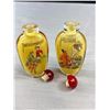 Image 4 : 2 Vintage Reverse Painted on Glass Chinese Snuff Bottles