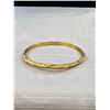 Image 2 : Gold Tone Raised Engraved Bangle, Marked PAK