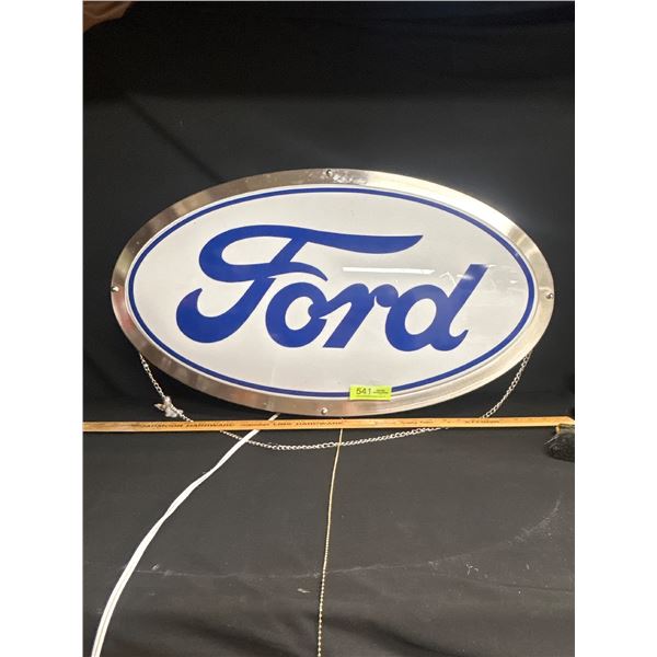 36" Wide Light Up Ford Sign In Good Working Condition