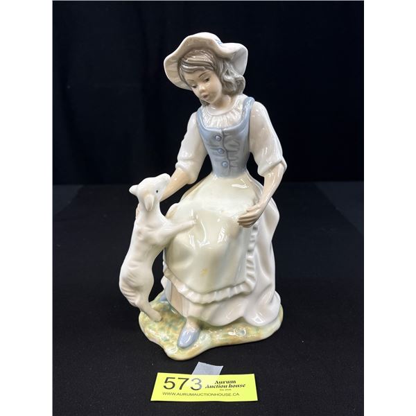 Porcelain Figurine Tengra Hand Made in Spain, Valencia, 9 Inches Tall, 25/11