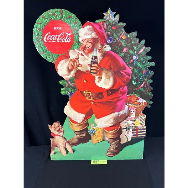 Near Mint Condition 1961 Coca-Cola Easle Back Cardboard Sign