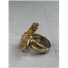 Image 3 : Silver Plated w/ Rhinestones Bee or Fly Ring