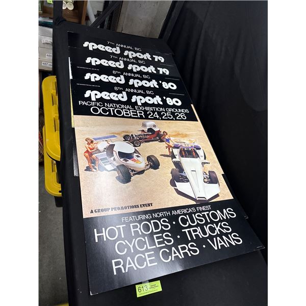 4; 22" x 30" 7th and 8th Annual Speed Sport Auto Posters