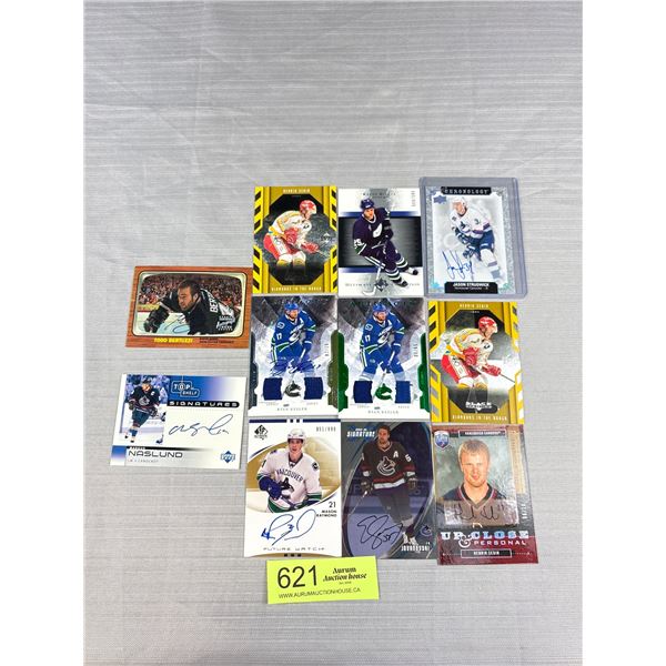 Lot of 11 Vancouver Canucks Players Hockey Cards