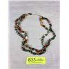 Image 2 : Double Strand Natural Stone + Stone Beads Necklace