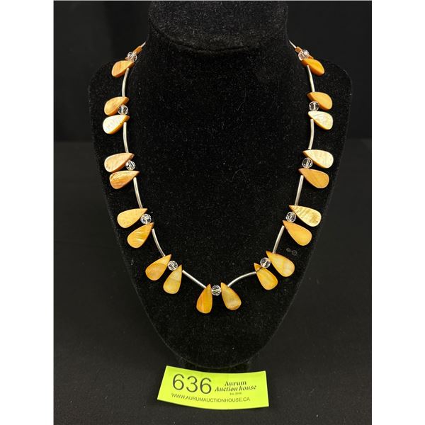 Vintage Mother of Pearls Tassels Necklace