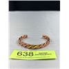 Image 1 : Solid Copper Twisted Open Cuff Bangle, Marked Solid Copper