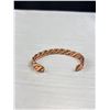 Image 2 : Solid Copper Twisted Open Cuff Bangle, Marked Solid Copper