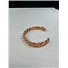 Image 4 : Solid Copper Twisted Open Cuff Bangle, Marked Solid Copper