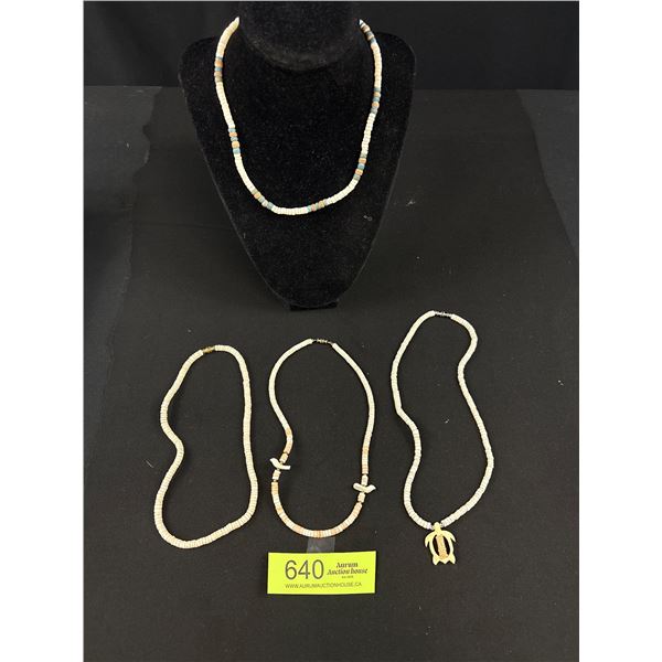 4 Hawaiian Puka Shell Necklaces