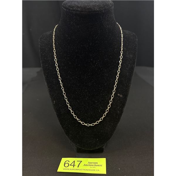 Nice Sterling Silver Links Chain Necklace, marked 925, 19 Inches Length