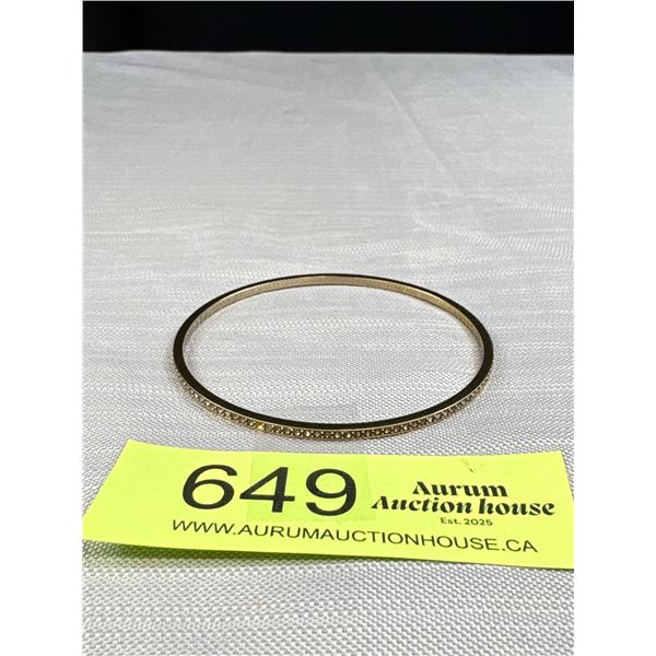 Vintage Swarvoski Bangle, Marked M © Swan, Good Condition, But One Tiny Stone Missing, Not Very Noti