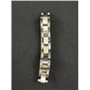 Image 4 : Heavy Large Titanium Link Bracelet, I.D. w/ Genuine Tested Diamond Inset