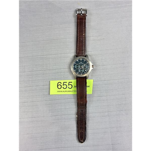 Waltham Quartz Watch, Stainless Steel Back XAX396 VX3Y, Base Metal Bezel, Battery 373 Required