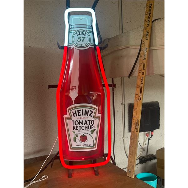 23" Tall Heinz Ketchup Neon Sign Made in USA Late 90's