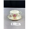 Image 1 : Double Paragon Cup and Saucer Pink Roses
