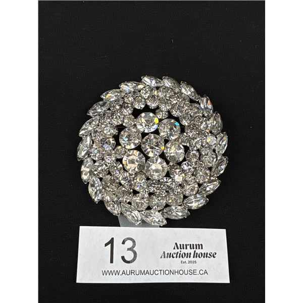 3" Rhinestone Brooch