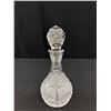 Image 4 : 7 1/2" Antique Finely Cut Crystal Bottle and Stopper, No Chips