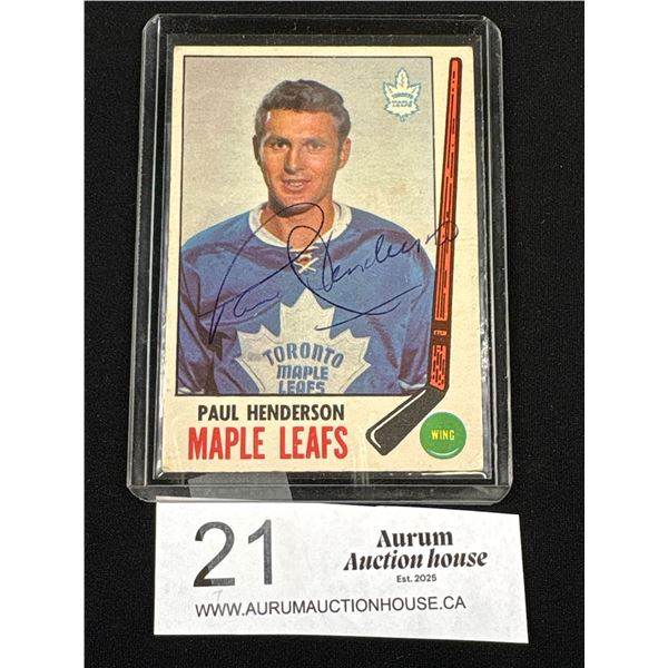 1969/70 Topps Autographed Paul Henderson Card