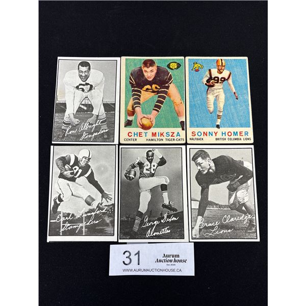 Lot of 4 1961 Topps CFL Cards Includes CFL Hall of Famers George Dixon and Earl Lungsford Plus 2 196