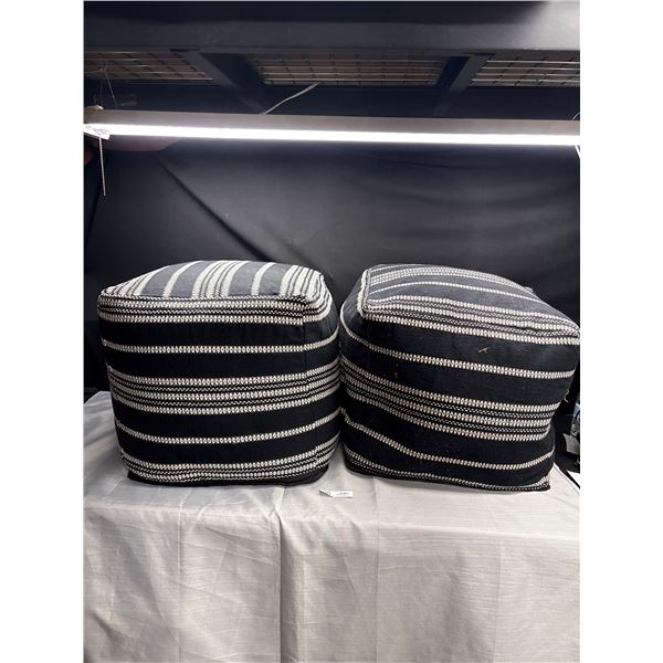 2 Like New Pouf/Ottomans