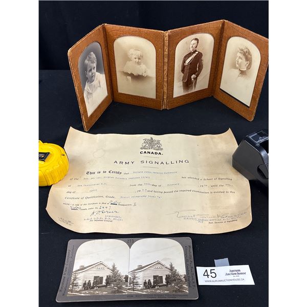 3x RCMP Military and Family Photos, Military Document