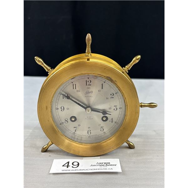Brass Navy Clock As Is
