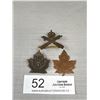 Image 1 : WW1 CEF 54 CAN INF Cap Badge, 72 CAN INF Collar Badge , Machine Gun Collar Badge