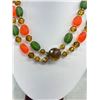 Image 2 : Genuine Vintage Signed West Germany Textured Lucite Bead Necklace - Quality!