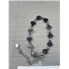 Image 3 : Genuine Vintage Abalone Silver Heart Bracelet, Very Nice!