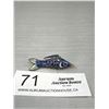 Image 1 : C. 1900's Antique Articulated Silver Fish Enamel Pendant, Very Nice!