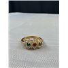 Image 2 : Vintage Quality Gold Ring Ruby Emerald Sapphire