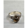 Image 2 : Vintage Modernist Sterling Silver 925 Marked Ring Quartz Cabochon Quality!