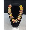 Image 1 : Fantastic! Rare Huge Murano Glass Bead Necklace Gold Spacers Antique Rare!