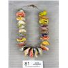 Image 2 : Fantastic! Rare Huge Murano Glass Bead Necklace Gold Spacers Antique Rare!