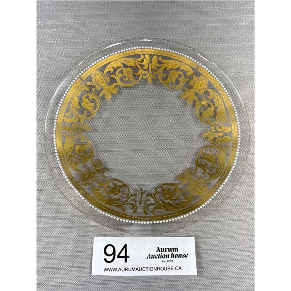 19th Century Venetian Gilded Glass Dish Circa 1860