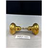 Image 1 : Antique Brass Doorknob Set Exteremly Heavy Quality