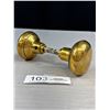 Image 3 : Antique Brass Doorknob Set Exteremly Heavy Quality