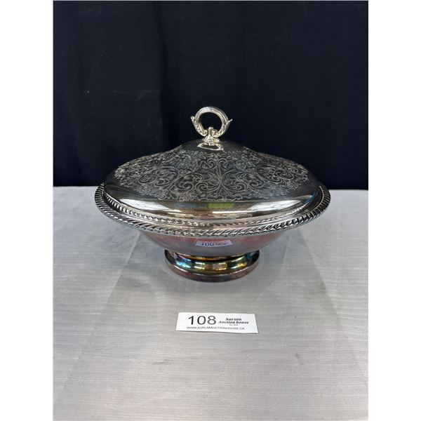 William Rogers Engraved Pattern Serving Dish + Cover