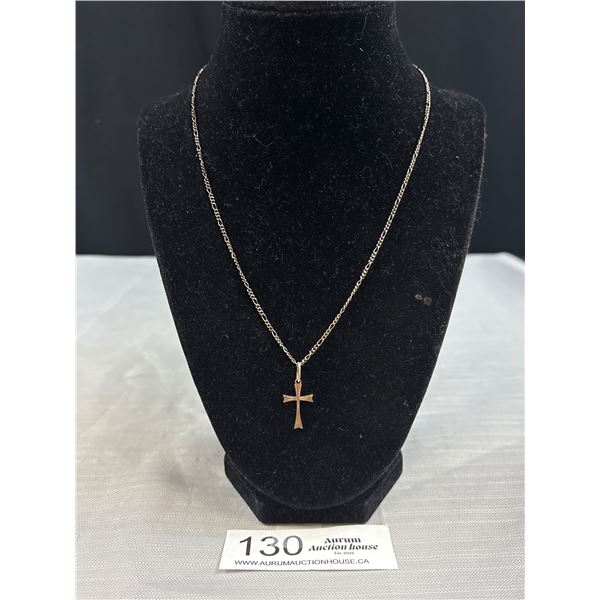 Vintage .925 Silver Necklace w/ Cross Pendant