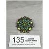 Image 1 : Stunning Vintage Blue & Green Rhinestone Brooch