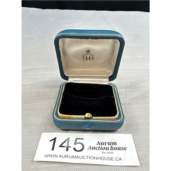 Vintage Birks Leather Ring Box - Made in Switzerland