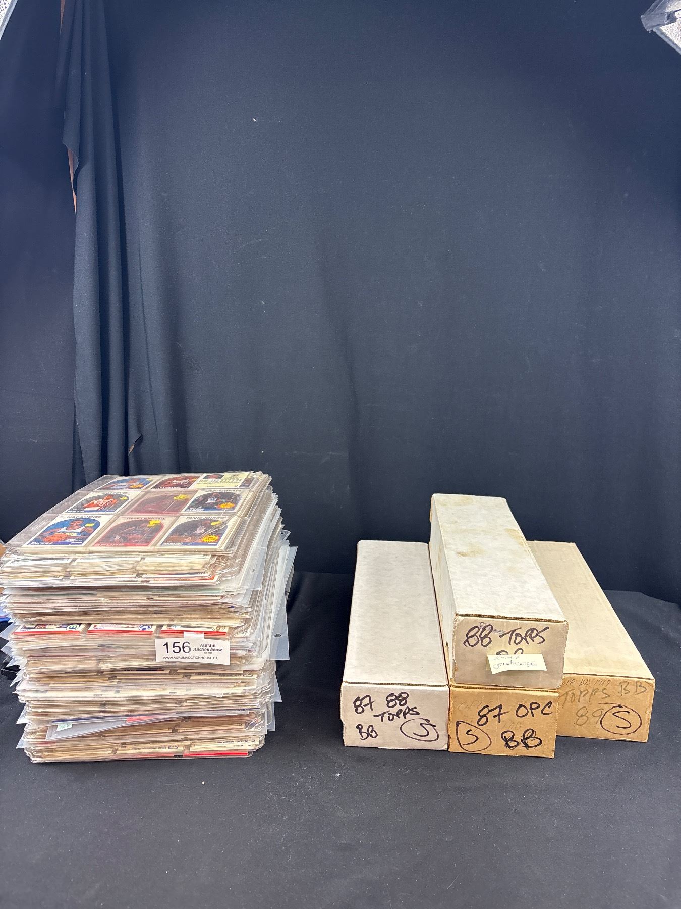 Large Lot of 1980s and 90s Sports Trading Cards on Sheets and In Boxes