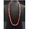 Image 2 : Rare Antique Art Glass Red + Clear Glass Bead Necklace