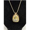 Image 2 : C.1970s Vintage Genuine Rutalated Quartz Gold Necklace