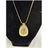 Image 3 : C.1970s Vintage Genuine Rutalated Quartz Gold Necklace