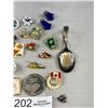 Image 3 : Vintage Collectible Lot of Pins, Spoons, Tokens Etc
